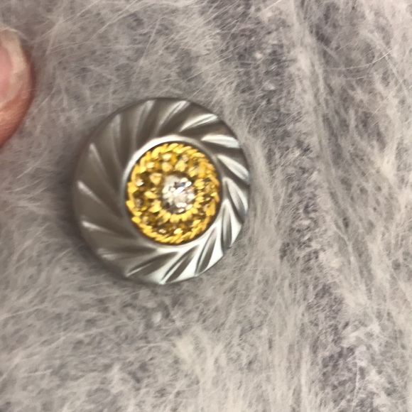 Soft grey metallic cord embroidered cardigan - Picture 7 of 10